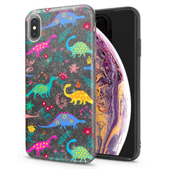 Lex Altern iPhone Glitter Case Colored Dinosaurs