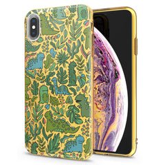 Lex Altern iPhone Glitter Case Green Kawaii Dragons