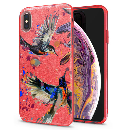 Lex Altern iPhone Glitter Case Watercolor Birds
