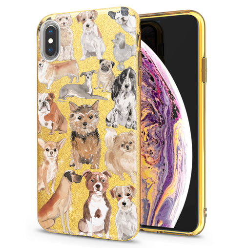 Lex Altern iPhone Glitter Case Cute Dogs