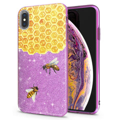 Lex Altern iPhone Glitter Case Honeycomb Bee
