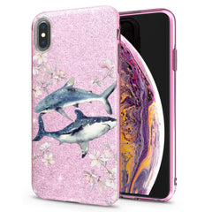 Lex Altern iPhone Glitter Case Floral Shark