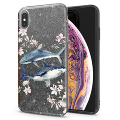 Lex Altern iPhone Glitter Case Floral Shark