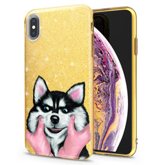 Lex Altern iPhone Glitter Case Charming Husky
