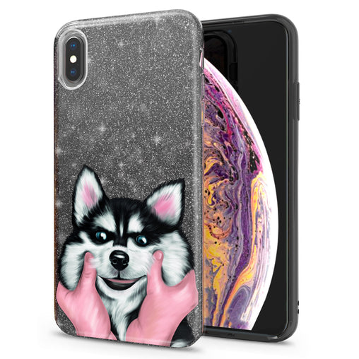 Lex Altern iPhone Glitter Case Charming Husky