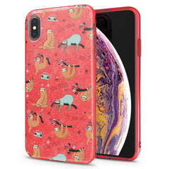 Lex Altern iPhone Glitter Case Sleepy Orange Sloths
