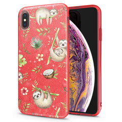 Lex Altern iPhone Glitter Case Funny Sloths
