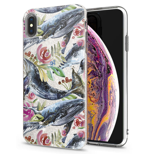 Lex Altern iPhone Glitter Case Blue Whale Pattern