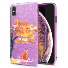 Lex Altern iPhone Glitter Case Watercolor Fox