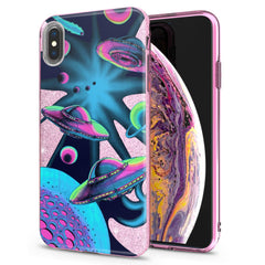 Lex Altern iPhone Glitter Case Purple UFO