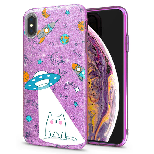 Lex Altern iPhone Glitter Case Galaxy Cat
