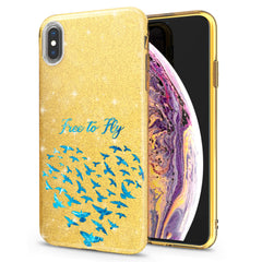 Lex Altern iPhone Glitter Case Birdie Heart Quote