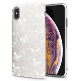 Lex Altern iPhone Glitter Case White Butterflies