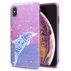 Lex Altern iPhone Glitter Case Dolphin Quote