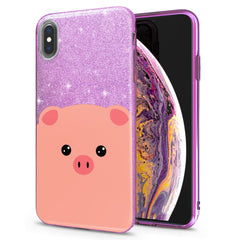 Lex Altern iPhone Glitter Case Funny Piglet