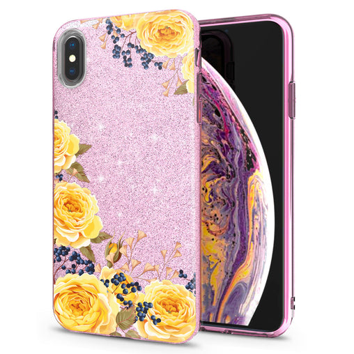 Lex Altern iPhone Glitter Case Yellow Roses