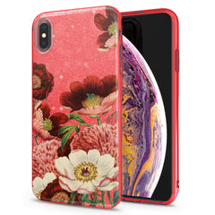 Lex Altern iPhone Glitter Case Red Flowers