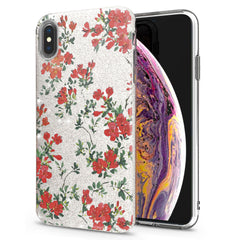 Lex Altern iPhone Glitter Case Red Wildflower