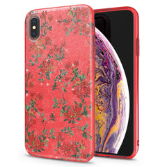 Lex Altern iPhone Glitter Case Red Wildflower