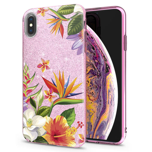 Lex Altern iPhone Glitter Case Colorful Flowers