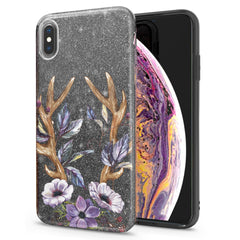 Lex Altern iPhone Glitter Case Floral Antlers