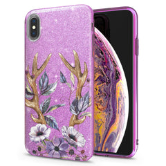 Lex Altern iPhone Glitter Case Floral Antlers
