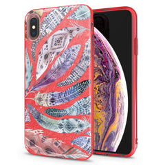 Lex Altern iPhone Glitter Case Colorful Feathers