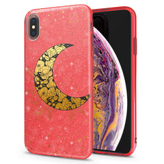 Lex Altern iPhone Glitter Case Golden Floral Moon