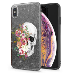 Lex Altern iPhone Glitter Case Floral Skull
