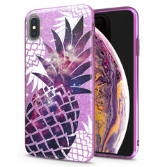 Lex Altern iPhone Glitter Case Galaxy Pineapple