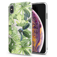 Lex Altern iPhone Glitter Case Abstract Green Leaves