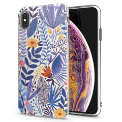 Lex Altern iPhone Glitter Case Blue Wildflower