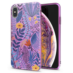 Lex Altern iPhone Glitter Case Blue Wildflower