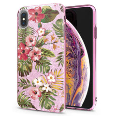 Lex Altern iPhone Glitter Case Tropical Pattern