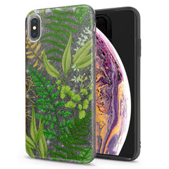 Lex Altern iPhone Glitter Case Green Ferns
