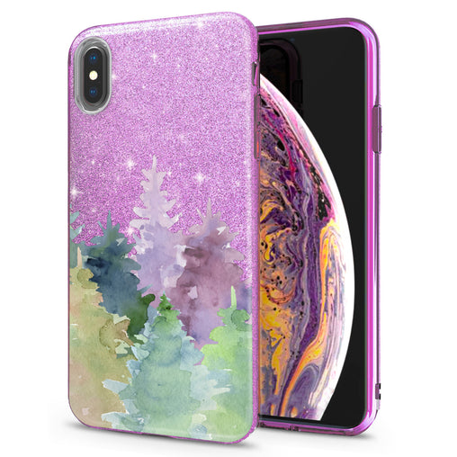 Lex Altern iPhone Glitter Case Watercolor Forest