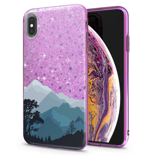 Lex Altern iPhone Glitter Case Watercolor Mountains