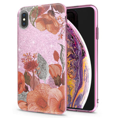 Lex Altern iPhone Glitter Case Glitter Flowers