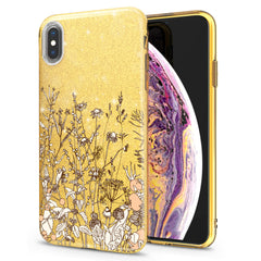 Lex Altern iPhone Glitter Case Autumn Wildflowers Art