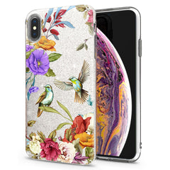 Lex Altern iPhone Glitter Case Birdie Floral Print