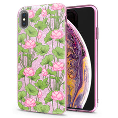 Lex Altern iPhone Glitter Case Pink Lotuses