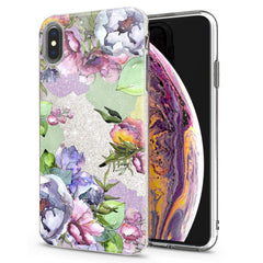 Lex Altern iPhone Glitter Case Watercolor Flowers