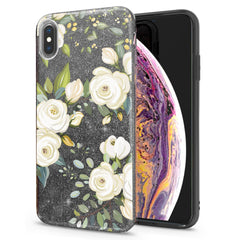 Lex Altern iPhone Glitter Case White Roses