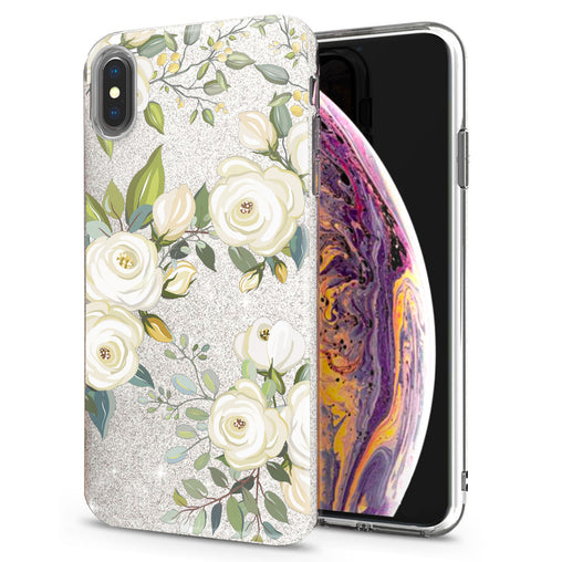 Lex Altern iPhone Glitter Case White Roses