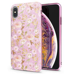 Lex Altern iPhone Glitter Case Gold Roses