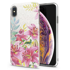 Lex Altern iPhone Glitter Case Lily Flowers