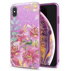 Lex Altern iPhone Glitter Case Lily Flowers