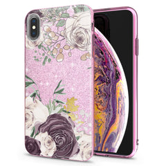 Lex Altern iPhone Glitter Case Beige Roses