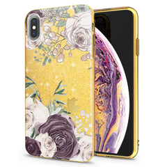 Lex Altern iPhone Glitter Case Beige Roses