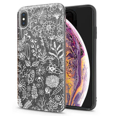 Lex Altern iPhone Glitter Case White Floral Pattern